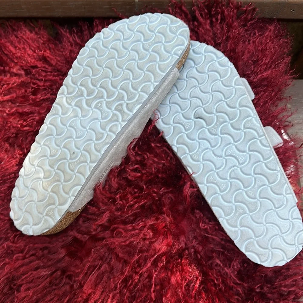 Birkenstock Gray Sandals with Adjustable Straps and Contoured Footbed
